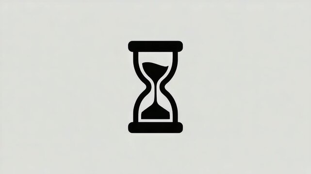 sandglass hourglass sign icon vector flat animation video motion