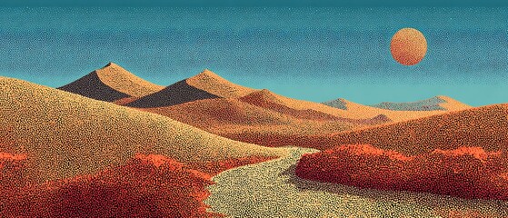 Golden Wheat Field with Trees Under a Blue Sky