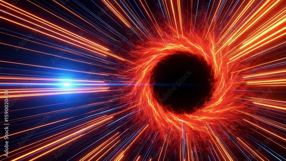 Poster a mesmerizing wormhole hurtling through space and time, creating a cosmic portal to another dimensio