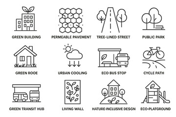 Sustainable urban design elements for green city infrastructure