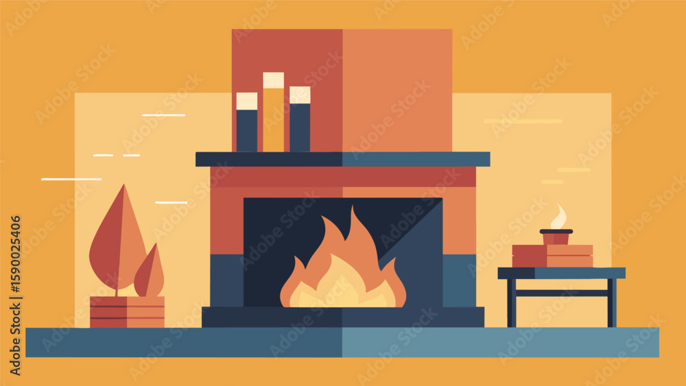 Poster a modular fireplace being installed into a living space adding both warmth and style to the room.. v