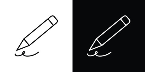 Obraz premium Write icon black vector concept - stock vector.