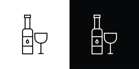 Obraz premium Vodka icon black vector concept - stock vector.