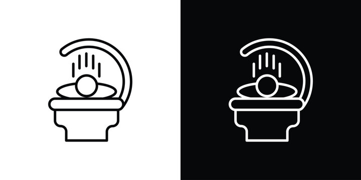 Solarium icon black vector concept - stock vector.