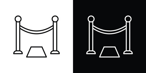 Red carpet icon black vector concept - stock vector. © Annimo