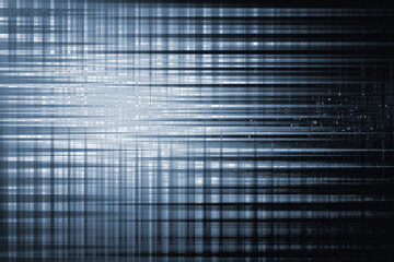 Abstract digital grid with overlapping blue and white lines and modern style