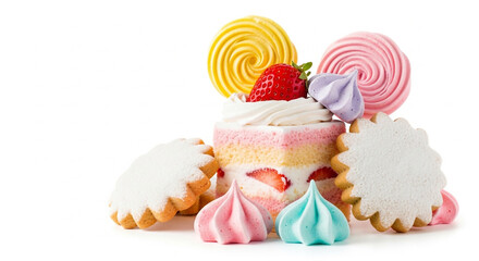 cupcakes with cream and sprinkles