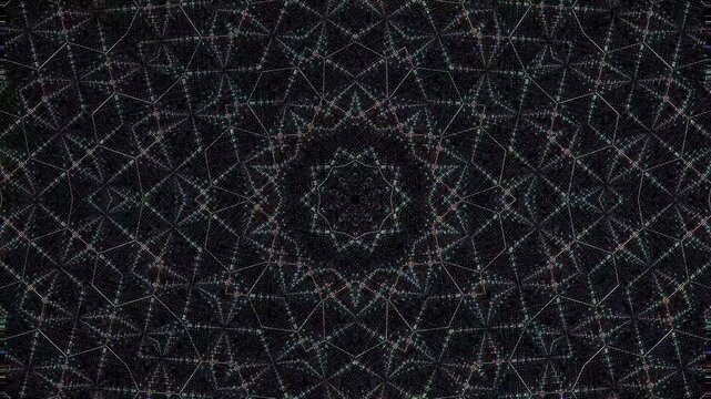 Abstract Kaleidoscope pattern with full colors. Magic mandala. 4k	
