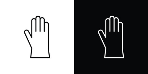 Fototapeta premium Gloves icon black vector concept - stock vector.