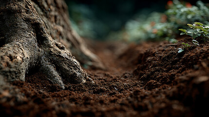 Obraz premium tree roots in the forest