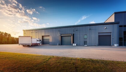 Fototapeta premium modern warehouse exterior