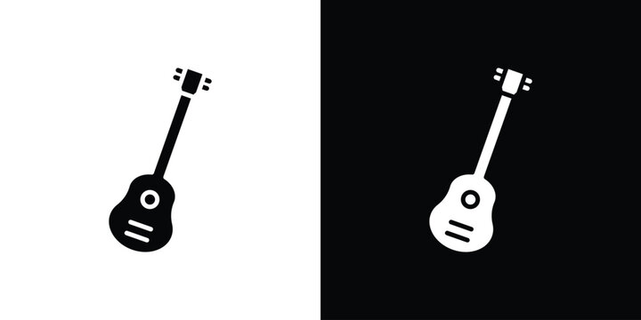 Ukulele icon vector flat symbol, glyph sign. icon concept illustration