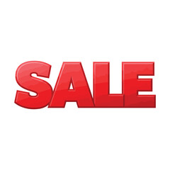 Sale sign, banner, poster, sticker red color
