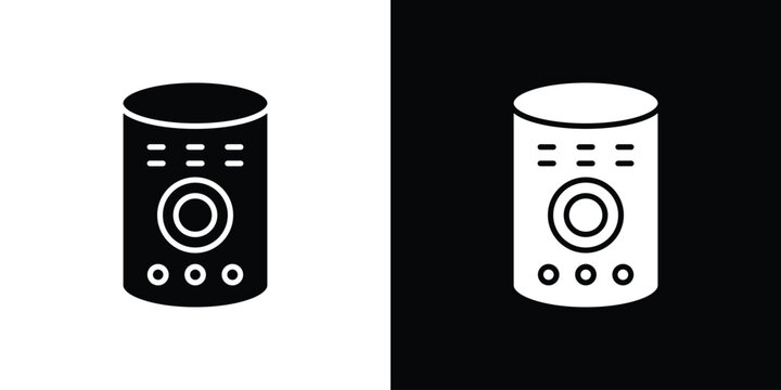 Smart speaker icon vector flat symbol, glyph sign. icon concept illustration