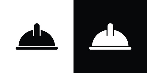 Obraz premium Safety helmet icon vector flat symbol, glyph sign. icon concept illustration