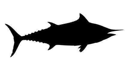 Marlin Silhouette on Transparent Background

