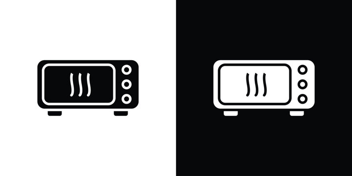 Microwave icon vector flat symbol, glyph sign. icon concept illustration