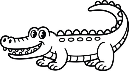 cartoon crocodile with big smile