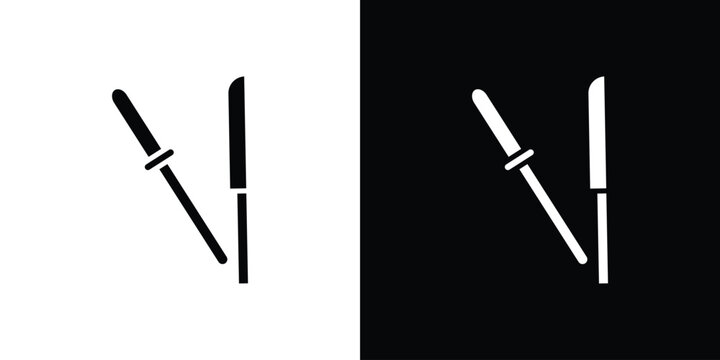 Knife sharpener icon vector flat symbol, glyph sign. icon concept illustration