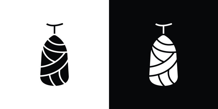 Cocoon icon vector flat symbol, glyph sign. icon concept illustration