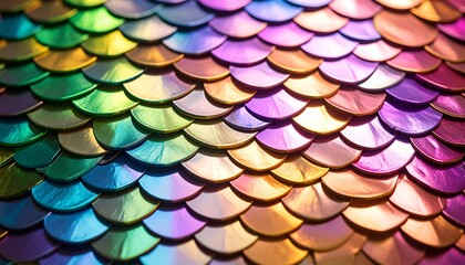 Close-up view of iridescent fish scales
