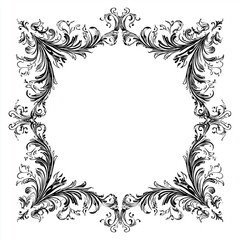 Victorian Style Art Frame Banner &ndash; Ornate Vintage Decorative Design