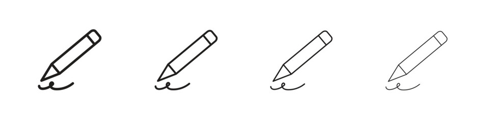 Write icon collection. Vector illustration EPS10.