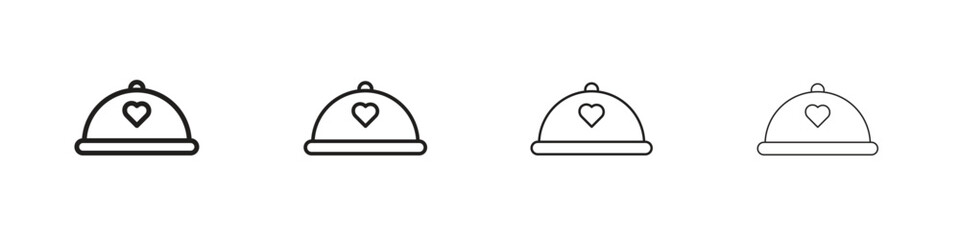 Wedding dinner icon collection. Vector illustration EPS10.