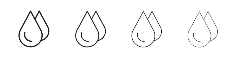Water drop icon collection. Vector illustration EPS10.