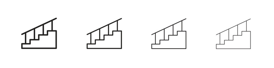 Stairs icon collection. Vector illustration EPS10.