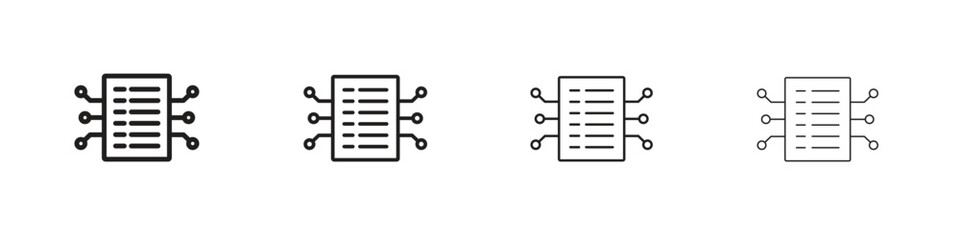 Smart contract icon collection. Vector illustration EPS10.