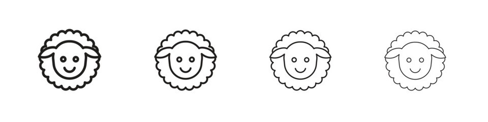 Sheep icon collection. Vector illustration EPS10.