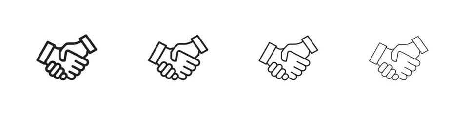 Shake hands icon collection. Vector illustration EPS10.