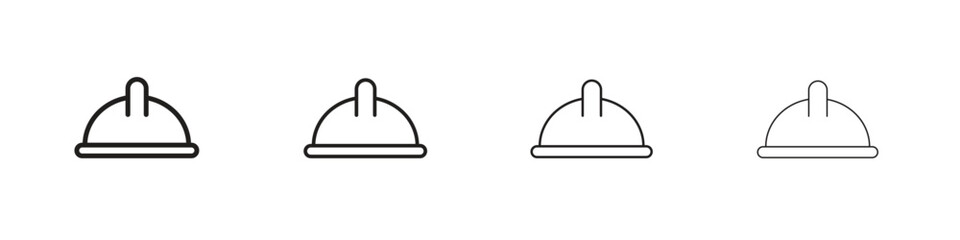 Safety helmet icon collection. Vector illustration EPS10.