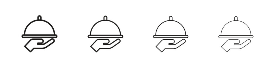 Restaurant Tray icon collection. Vector illustration EPS10.