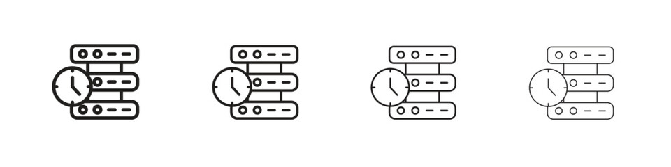 Real time data icon collection. Vector illustration EPS10.