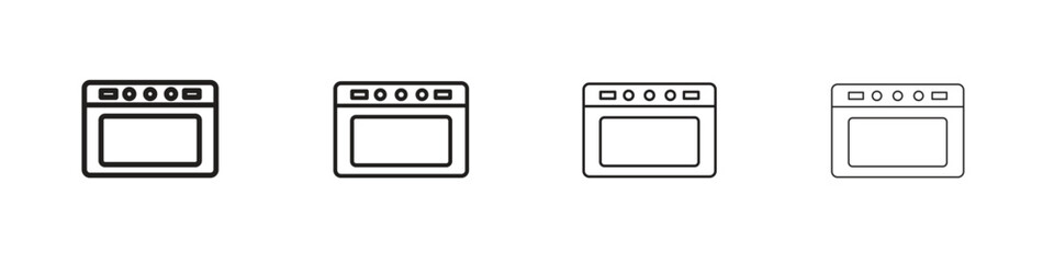 Oven icon collection. Vector illustration EPS10.