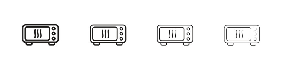 Microwave icon collection. Vector illustration EPS10.