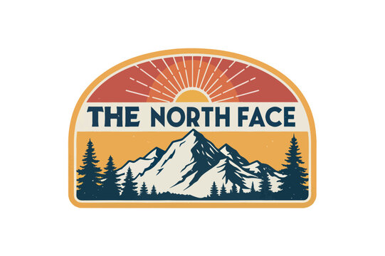 The north face vector on white background.01
