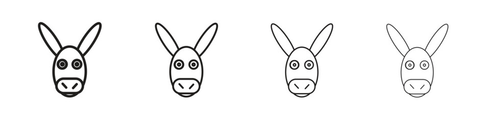 Donkey icon collection. Vector illustration EPS10.