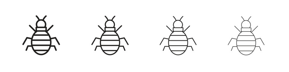Bedbug icon collection. Vector illustration EPS10.