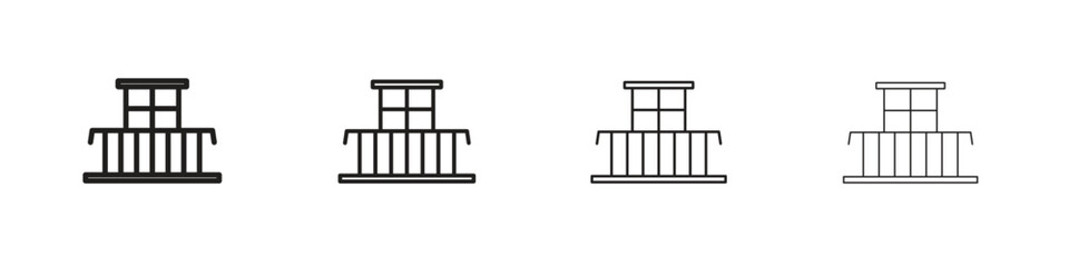 Balcony icon collection. Vector illustration EPS10.