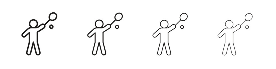 Badminton icon collection. Vector illustration EPS10.