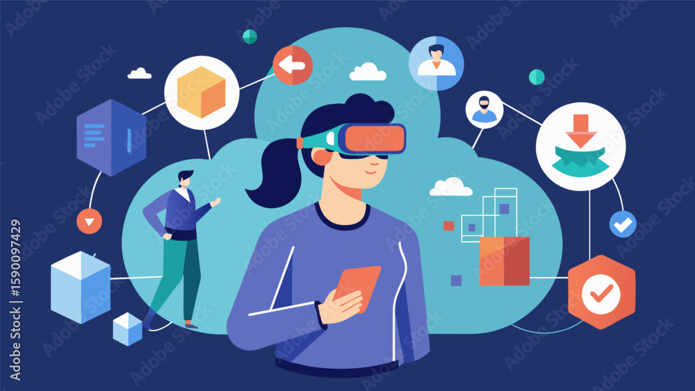 Poster a virtual reality experience where individuals can explore different scenarios and design options fo