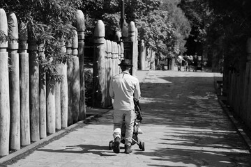 walking in the park