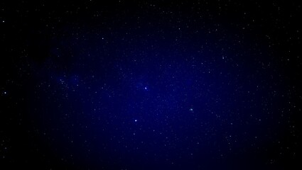 Fototapeta premium Cosmic Tapestry: A Deep Blue Field of Distant Stars, Celestial Symphony: A Night Sky Aglow with Countless Points of Light