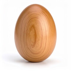Wooden egg on white background (1)