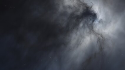 Fototapeta premium Ethereal Nebula Dance: A Cosmic Symphony of Light and Shadow, Whispers of the Universe: A Dark Sky Canvas Painted with Stardust and Imagination