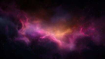 Pink Purple Orange Nebula Space Background