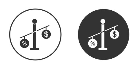 Taxes icon vector graphics in black and white color